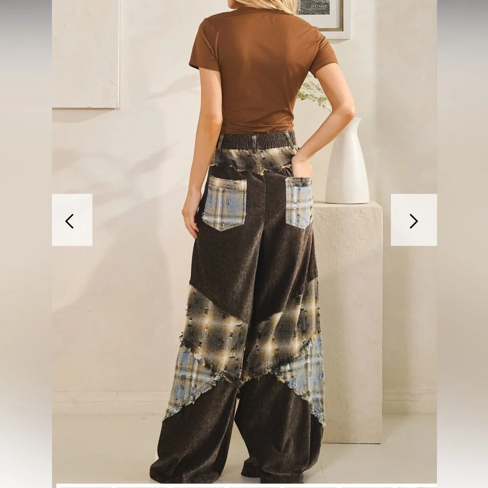 Oli & Hali Leopard and Plaid Pants - Picture 6 of 6